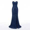 Allevinbk™ Nova Strapless Sequin Column Gown | Sweetheart Black Tie Formal Prom Wedding Guest Dress